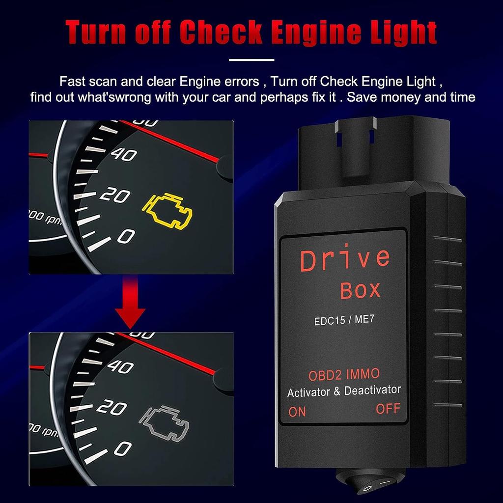 Drive Box EDC15/ME7 OBD2 IMMO Deactivator Activator OBD2 Drive Box IMMO Deactivator Activator