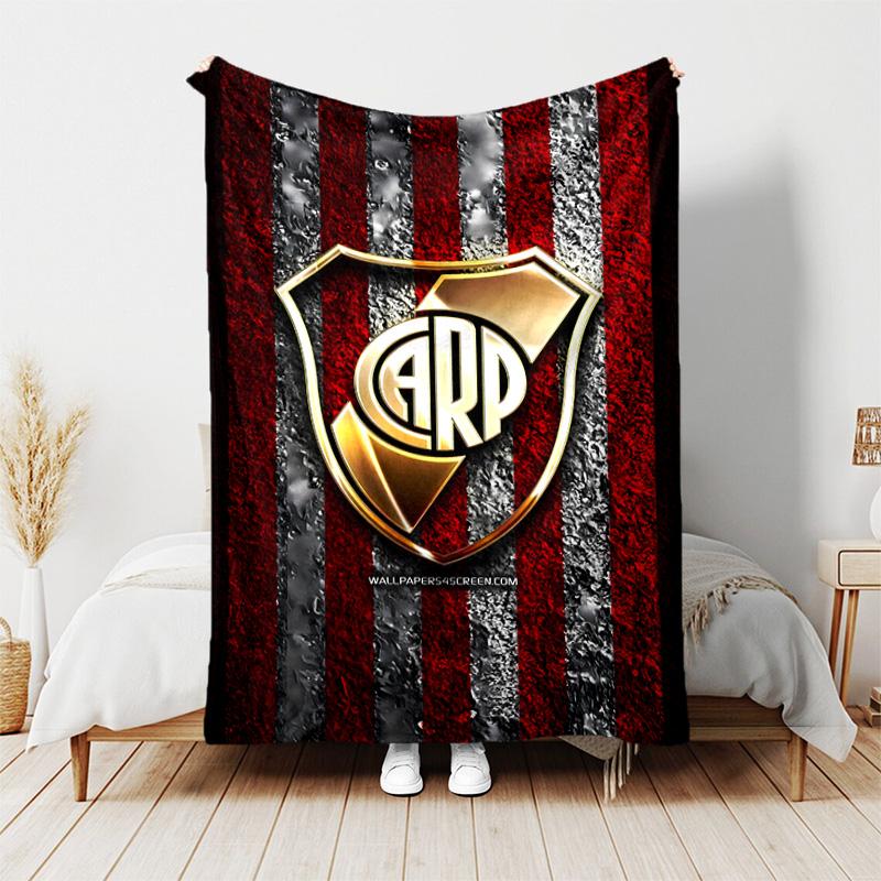 1pc Blanket - Club Atlético River Plate Print Design, Lightweight Blanket for Sofa, Bed- Soft &Warm, Gift for All Seasons