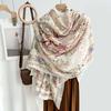 Long Thin Large Shawl Breathable Sunscreen Headscarf Neck Decoration Women Floral Scarf  Girls