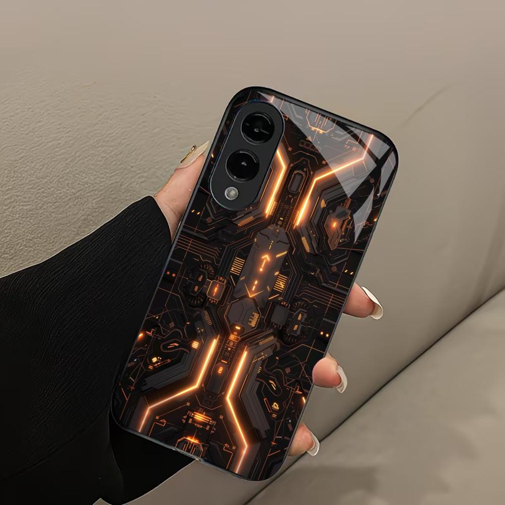

Unique Technology mecha Creativity High-end PhoneCase Glass PhoneCase for Samsung Galaxy S26 S25 S24 S23 S22 S21 FE,Ultra,Plus GalaxyS24FE