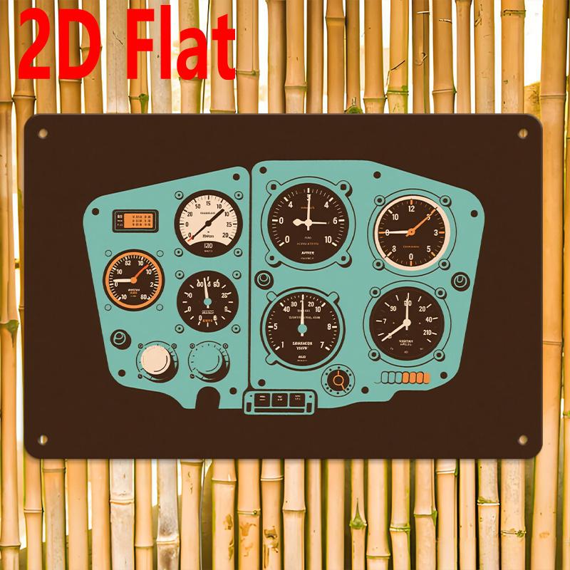 

Aviation Instrument Metal Tin Sign Vintage Airplane Wall Decor 8x12in белый