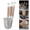 Multifuntional 201Stainless Steel Food Strainer Basket with Ergonomic Handle Suitable for Steaming and Blanching