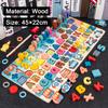 Busy Board Montessori Wooden Toys Kids Animal Math Fishing Numbers Matching Digital Shape Educational Toys For Children Gifts