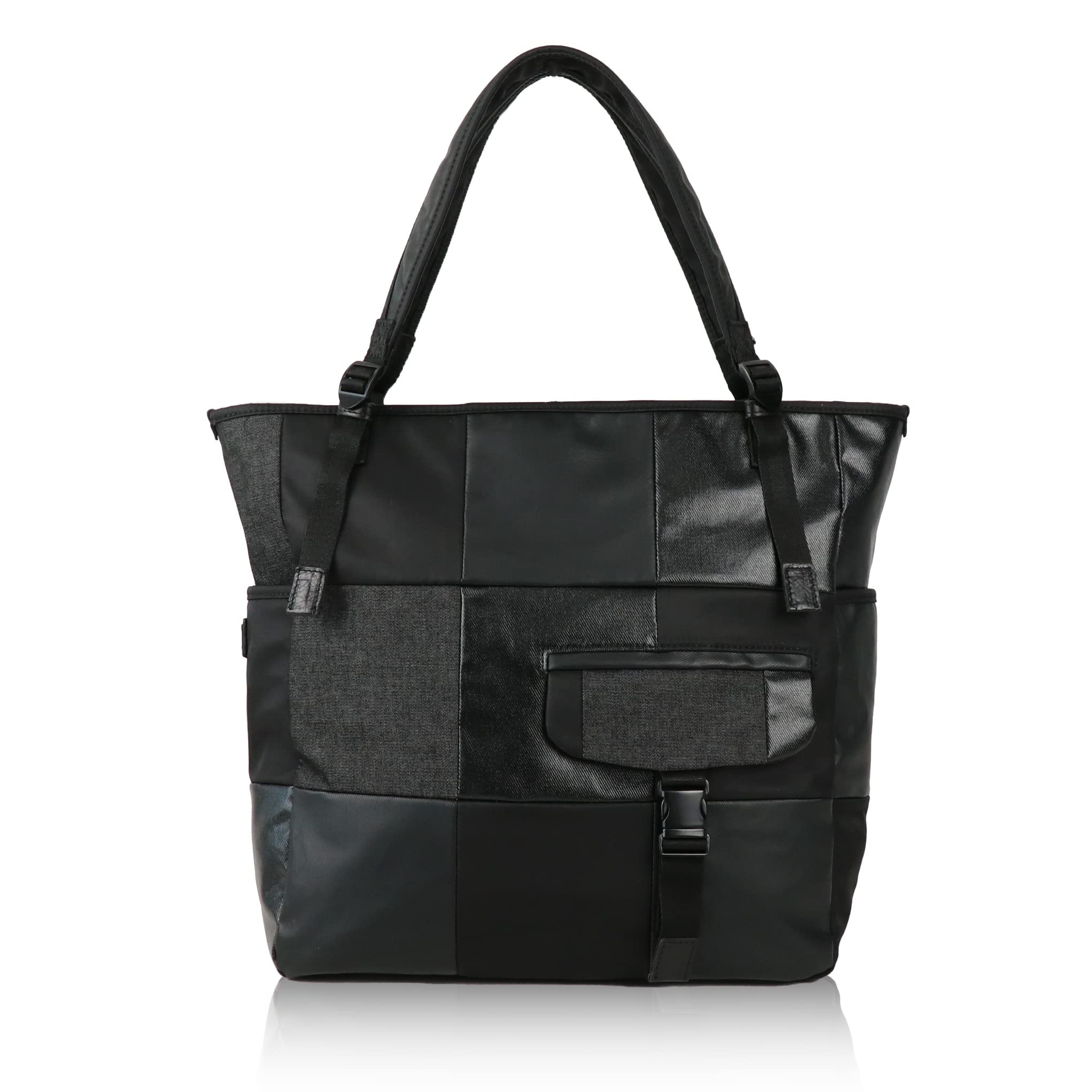 [DB DSBK DOUBLES BLACK] Сумка-тоут Doubles Black, Вертикальная, Легкая, Большая вместимость, Серия SQUARES JEW-3063 (черный)