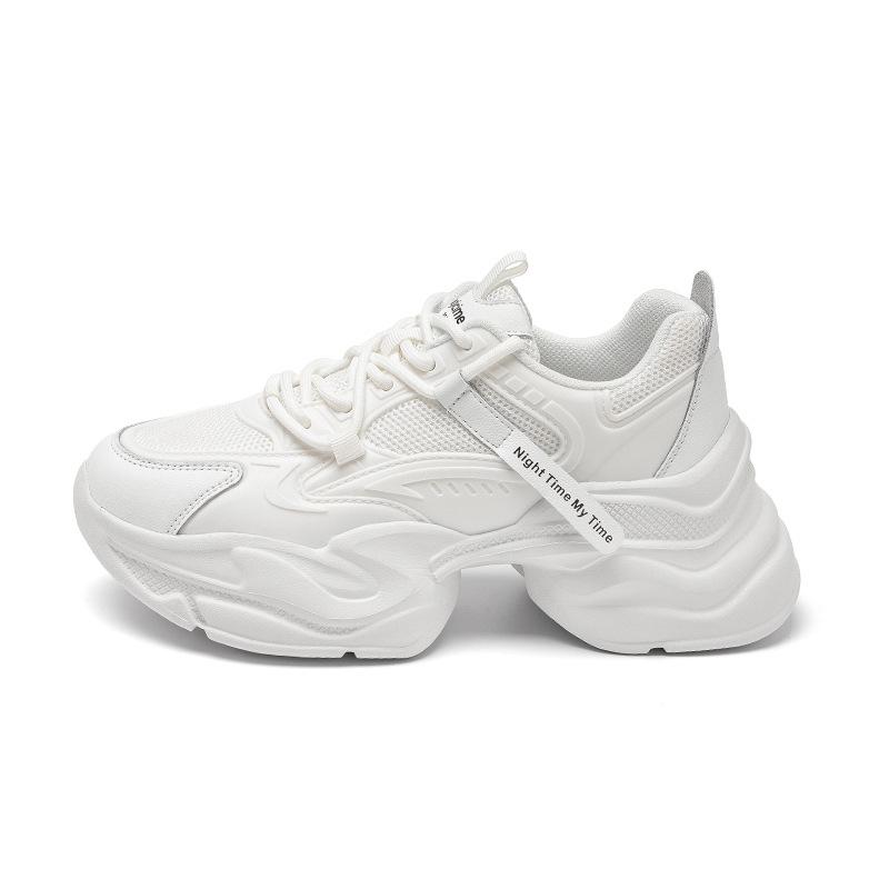 Augustine dad shoes women's 2025 spring and summer fashion show feet small platform white shoes sports running shoes ins