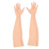1 Pair Silicone Women Prosthesis Nail Hand Gloves Soft Full Arm Lifelike Skin Nail Hand Gloves for Postoperative Recovery