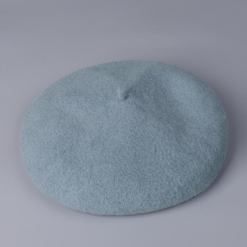 100% Australian Wool Plain Beret Cap French Minimalist British Pumpkin Hat Warm Winter Wool Painter Cap
