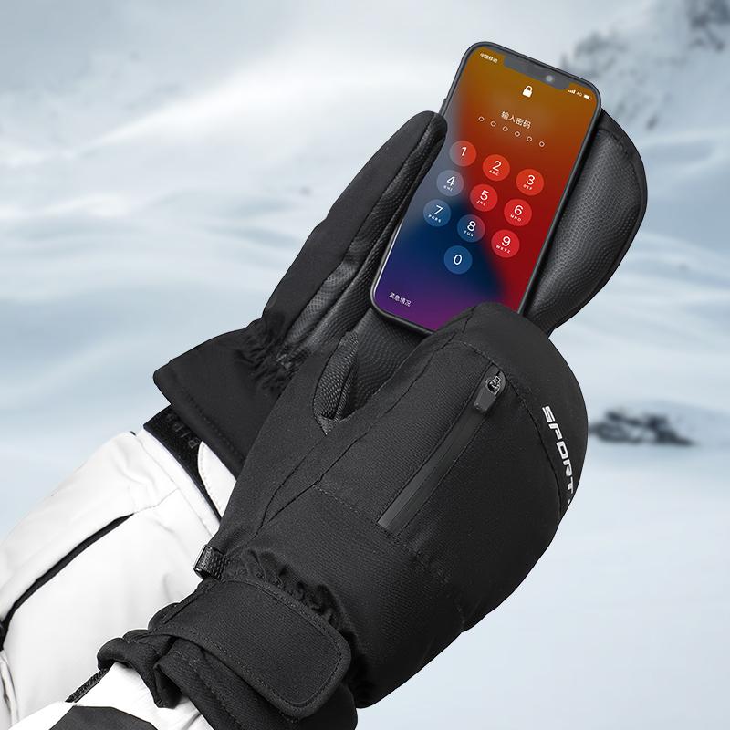 New Design Winter Men Snowboard Skiing Custom Waterproof Windproof Thermal Warm Gloves
