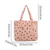 Forest Fresh Corduroy Handbag Strawberries Sweet Versatile Shoulder Bag Large Capacity Commuter Women'S Tote Bag