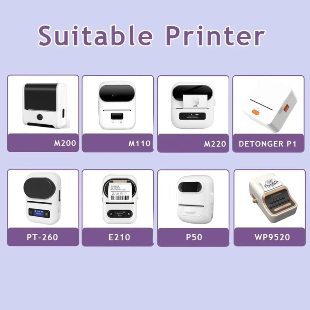 Thermal Labels for Label Printer, 1.97" X 1.57"(50x40mm) Waterproof Sticker Paper, Thermal Tape for HPRT T20/T260LR Label Maker