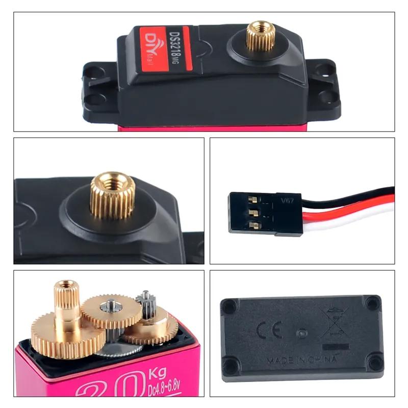 DS3218 PRO Waterproof Servo 20KG 180 270 Degree High Speed servo Metal Gear Digital Servo RC Servo for 1/8 1/10 Scale RC Cars