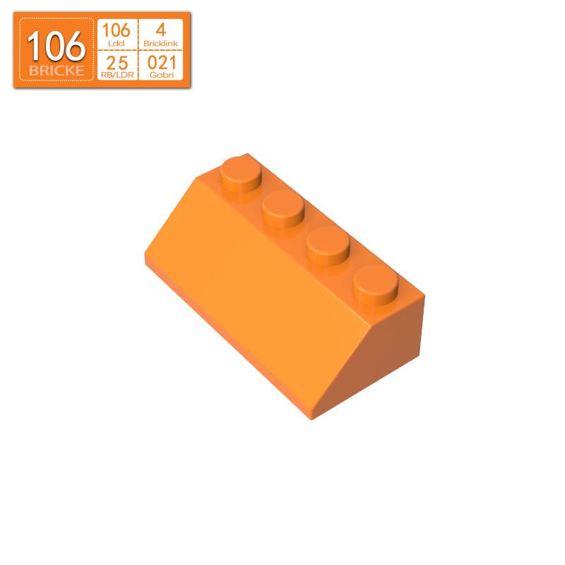 BRICKE Zhuan Ke 2x445° Slope Brick Compatible with Lego 3037 for DIY Small Particle Building Blocks 50g (approx. 26 pcs)
