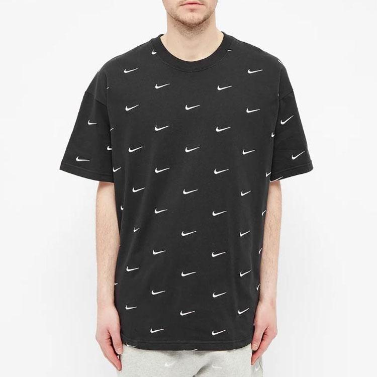Nike All Over Swoosh Logo T-Shirt Black Men Streetwear CK4094-010