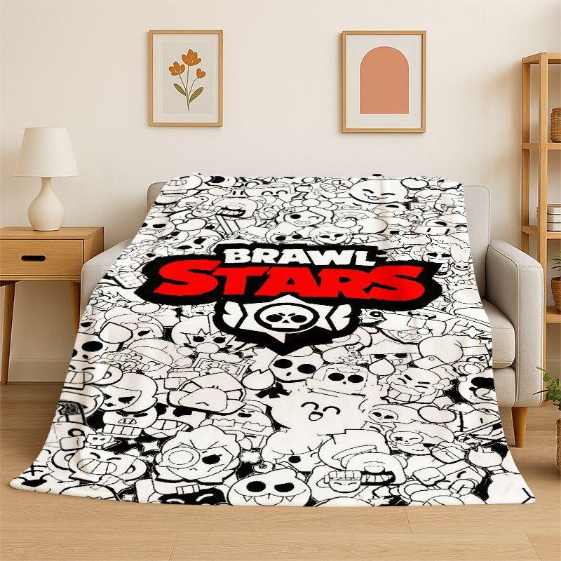 Cartoon B-Brawl Game Soft Flannel Throw Blanket,Warm Cozy Blanket for Bed,Couch,Sofa,Bedroom,Living Room,Travel,Camping Gift
