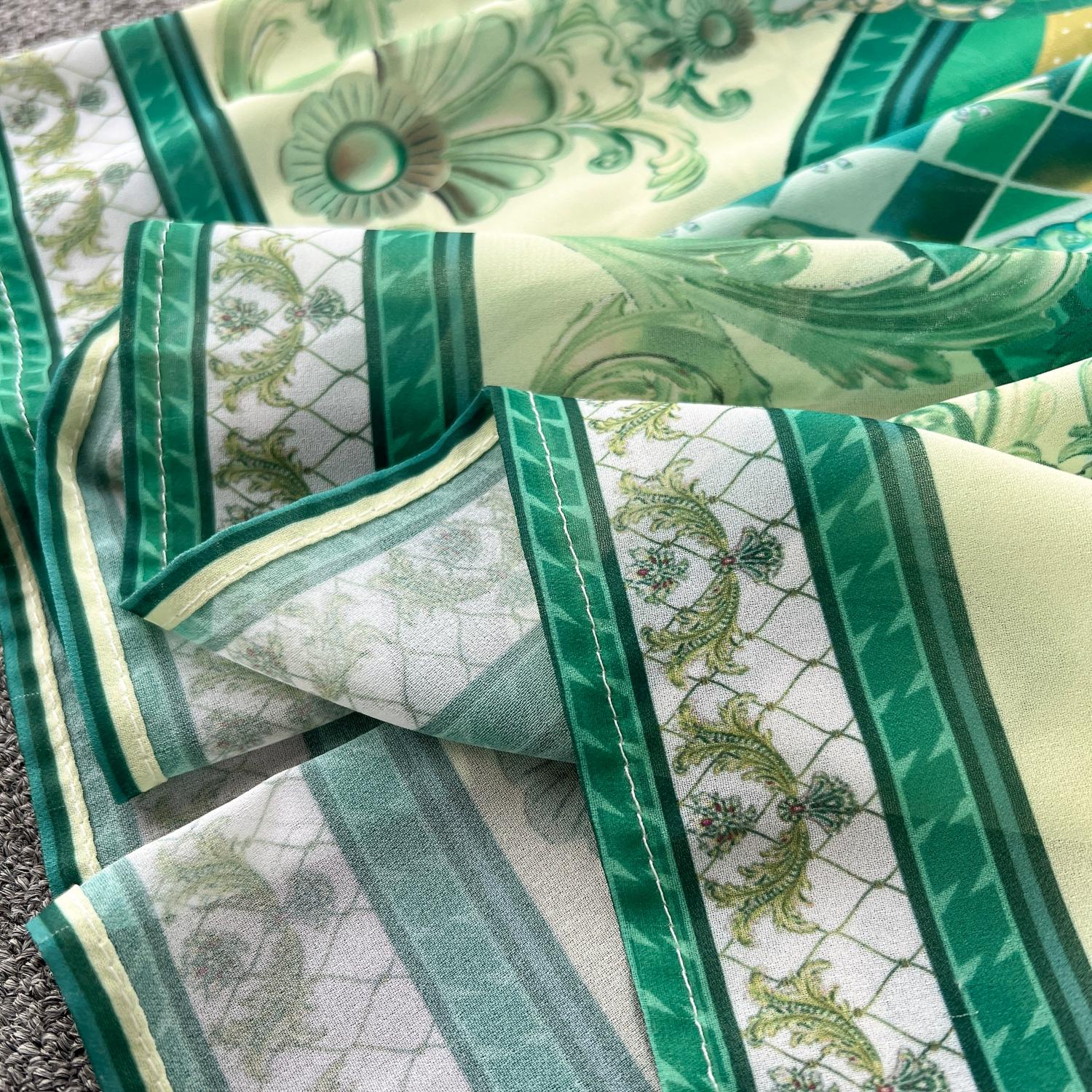 Богемное шифоновое зеленое платье макси — фото 19