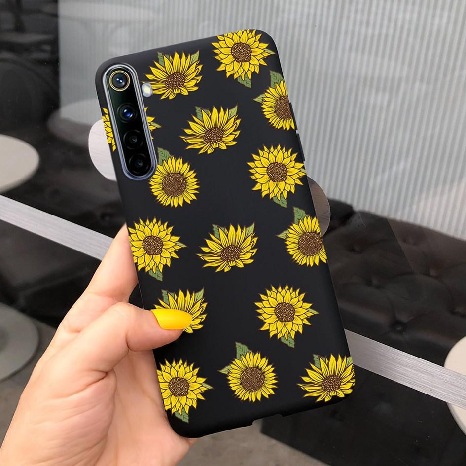 For Realme 6 6 Pro Case Cute Milk Cow Flower Patterns Soft Back Cover For OPPO Realme 6 6S 6Pro RMX2061 Coque Funda Realme6 Capa