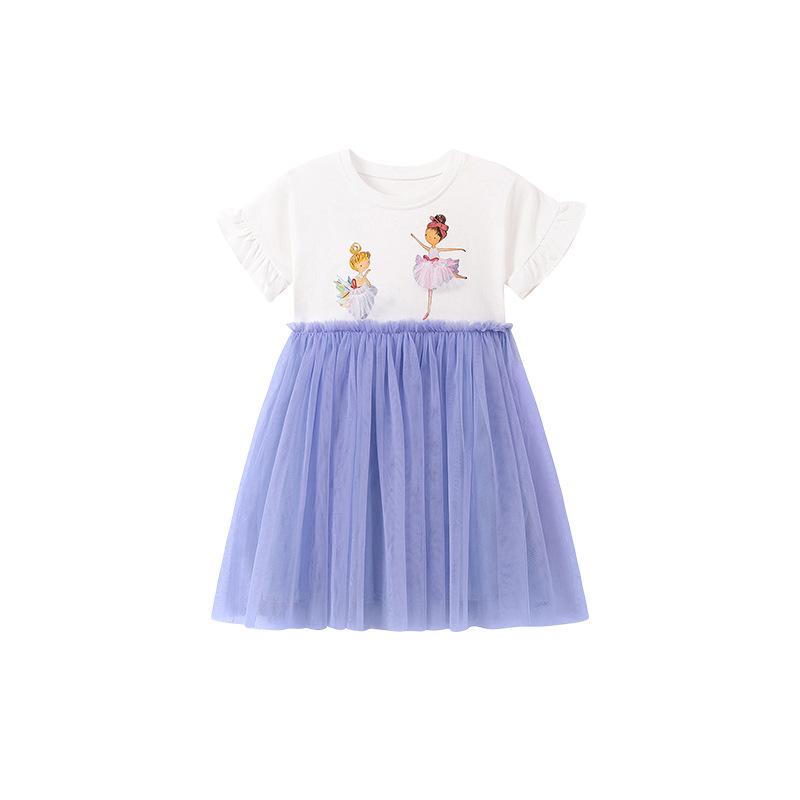 Toddler Tutu Dress for Girls Tulle Dresses Ruffle Tiered Swing Twirly Summer Sundress with Flutter Sleeves Casual Party Tulle Sundress for Kids