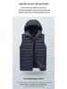 Men's Winter Hooded Down Cotton Vest Waistcoat