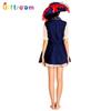 Halloween Theme Party Adult Female Sexy Blue Pattern Pirate Game Uniform Temptation Stage Performance Costume