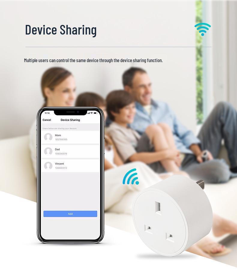Graffiti WiFi Smart Socket with Alexa Voice Control & Mobile App, UK Standard