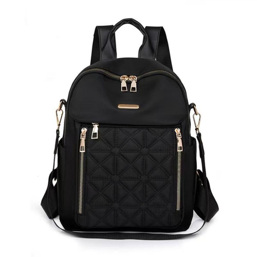 Multi-functional Solid Color Shoulder Bag Oxford Cloth Retro Backpack Simple Luxury Backpack  Lady