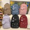 Print Backpack Middle School Student Schoolbag Large Capacity Backpack with Coin Purse