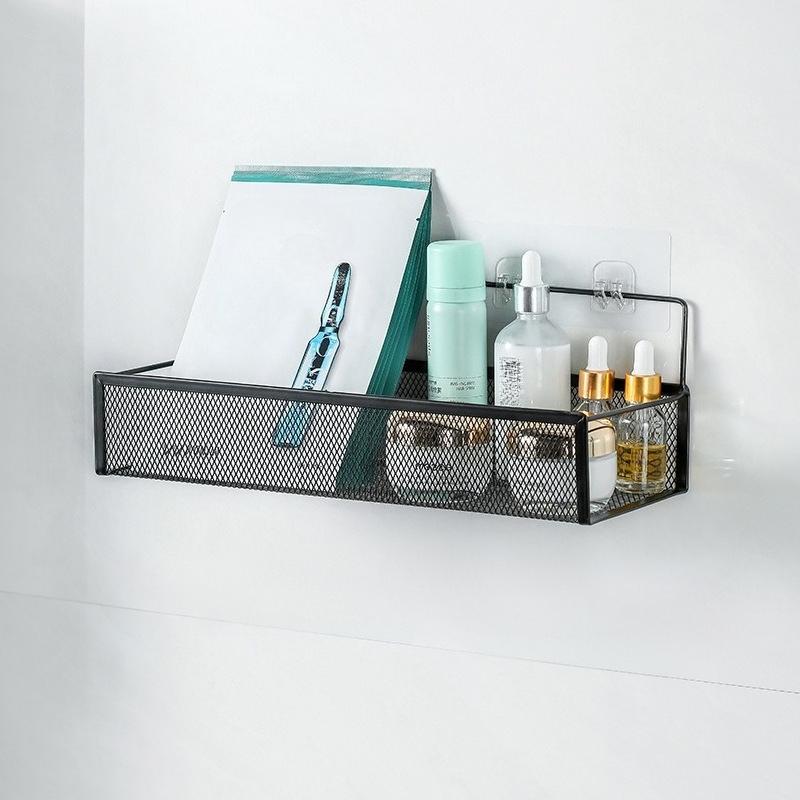 

No Drill Bathroom Wall Mounted Organizer Shower Shelf Toilet Storage for Bath Sink Vanity Cosmetic Holder Space Saving