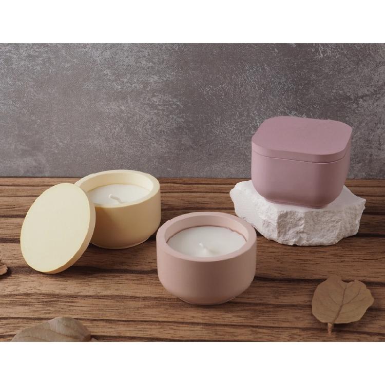 Silicone Mold for DIY Cement Cup with Crystal Effect Trendy Plaster Candle Cup