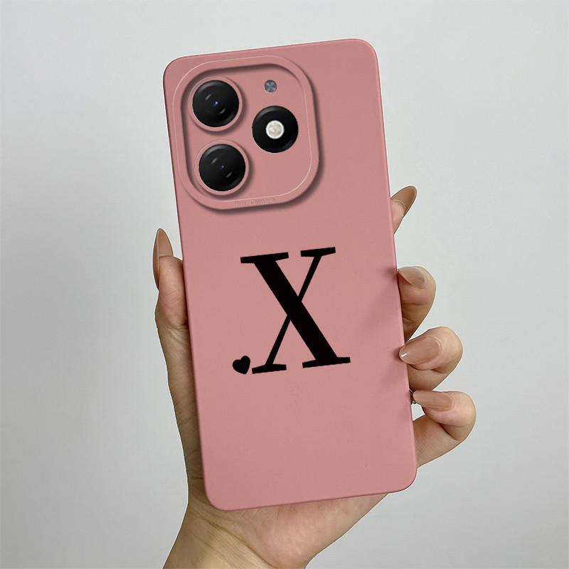 For Tecno Spark 20 Pro Case Tecno Spark 20 Phone Case Tecno Spark 20C BG7n BG7 KJ5 KJ6 Cute Initial Letters Matte TPU Soft Cover