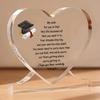 2025 Graduation Gift for High School or College - Inspirational Acrylic Decorative Plaque with Heart-Shaped Design, Perfect for Graduates, Girls