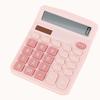 1PC Simple Color 12-bit Solar Calculator with Large Screen Suitable for Student Finance Office Desktop Calculator