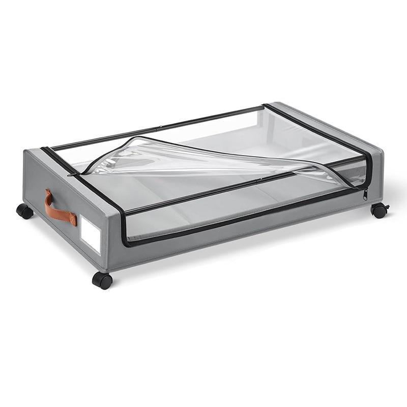 

Storage Boxes with Wheels, Under-Bed Organizer with Lids,for Clothes Blankets Shoes Toys Books, Space-Saving Home Storage