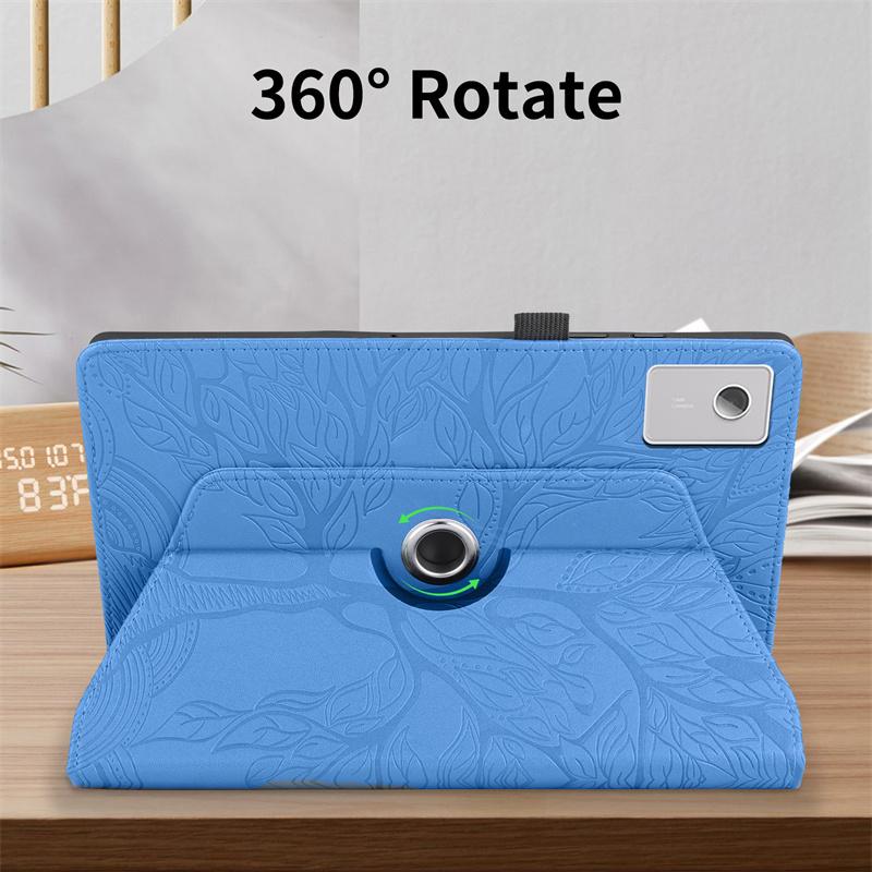 For Lenovo Idea Tab Plus 12.1 Case Tb361fu Tb365fc Embossed 360 Rotating Stand Tablet Funda For Lenovo Idea Tab Plus Case 12.1"