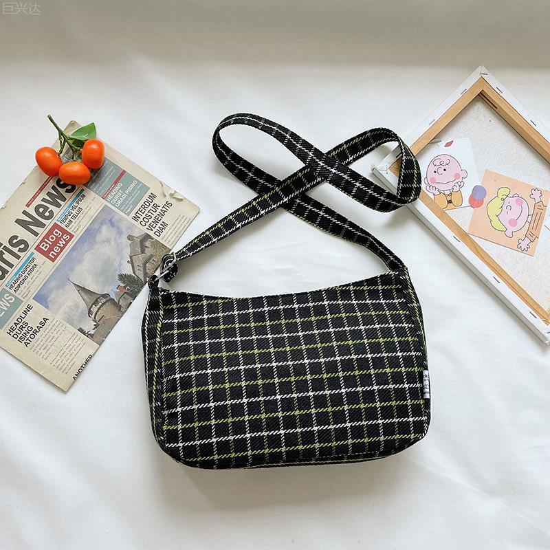 Trendy Korean Inspired Winter Plaid Children's Shoulder Bag Waterproof Lightweight Features