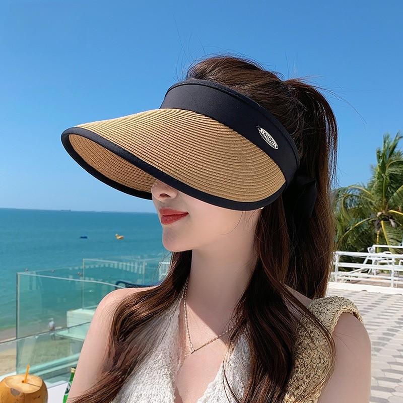 Summer Outdoor Sun Hat With Wide Brim And Breathable Straw Material For Women