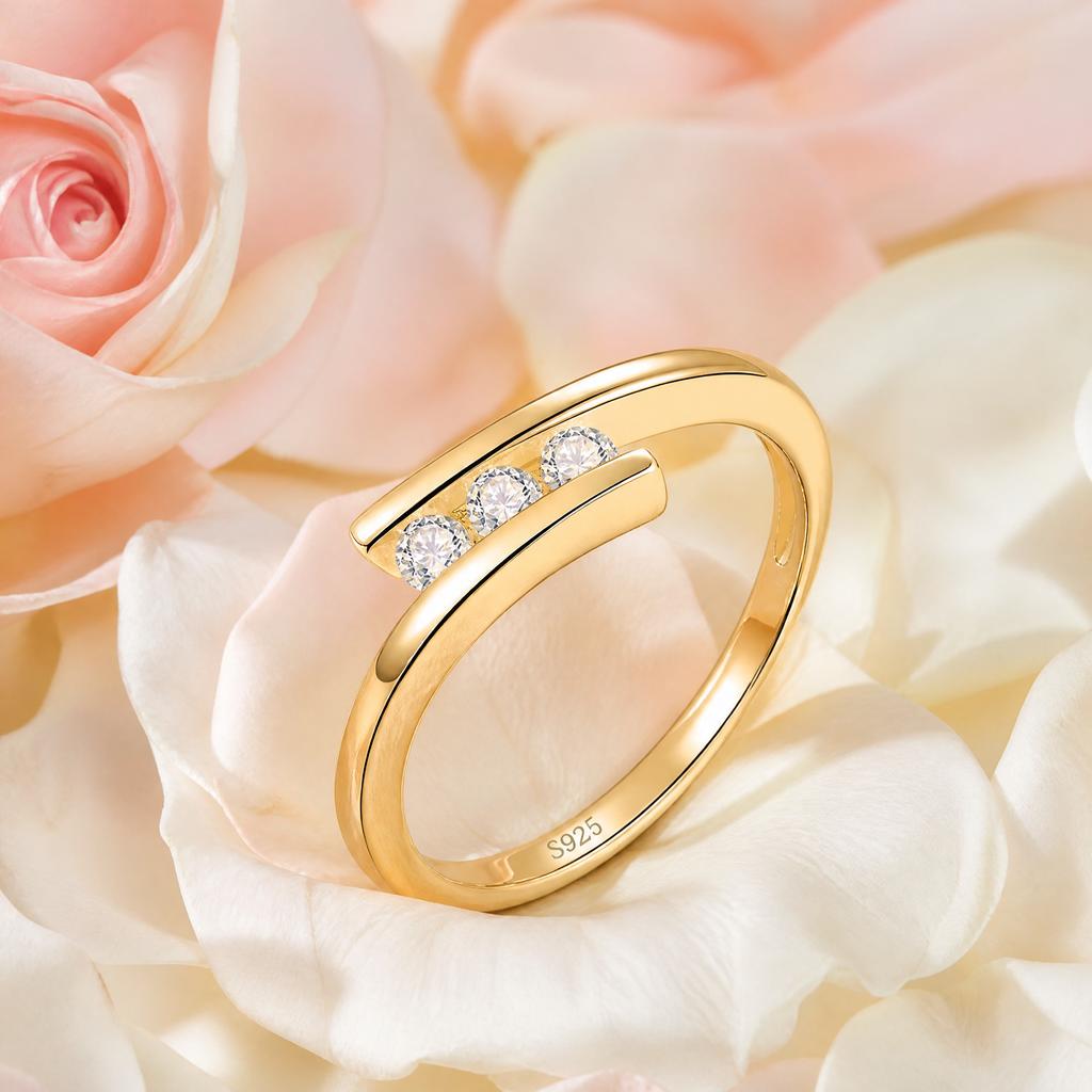 Moissanite 925 Silver Luxury Gemstone Ring Beauty Code Closed 5-6-7-8-9/Opening Adjustable Total Weight 2.4G Daily Commuter