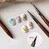 Sandalwood Nail Glue Phototherapy Brush Uv Gel Painting Pen Nail Art Liner Drawing Brush Professional Manicure Brush Tool Salon