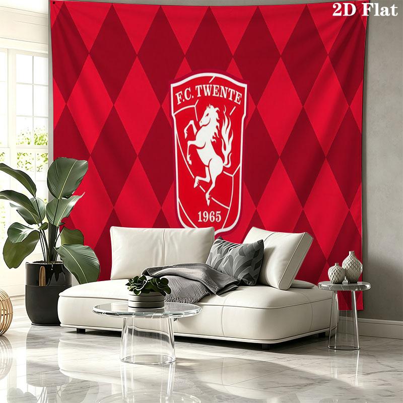 FC Twente Enschede Wall tapestry, aesthetic printed fabric blanket, suitable for bedroom, living room, and home decor.