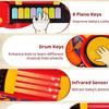 2 In 1 Electric Kids Guitar Toy Foldable Toy Guitar Piano Beginners Musical Instruments Early Education For Kids Gift/Xmas Gifts