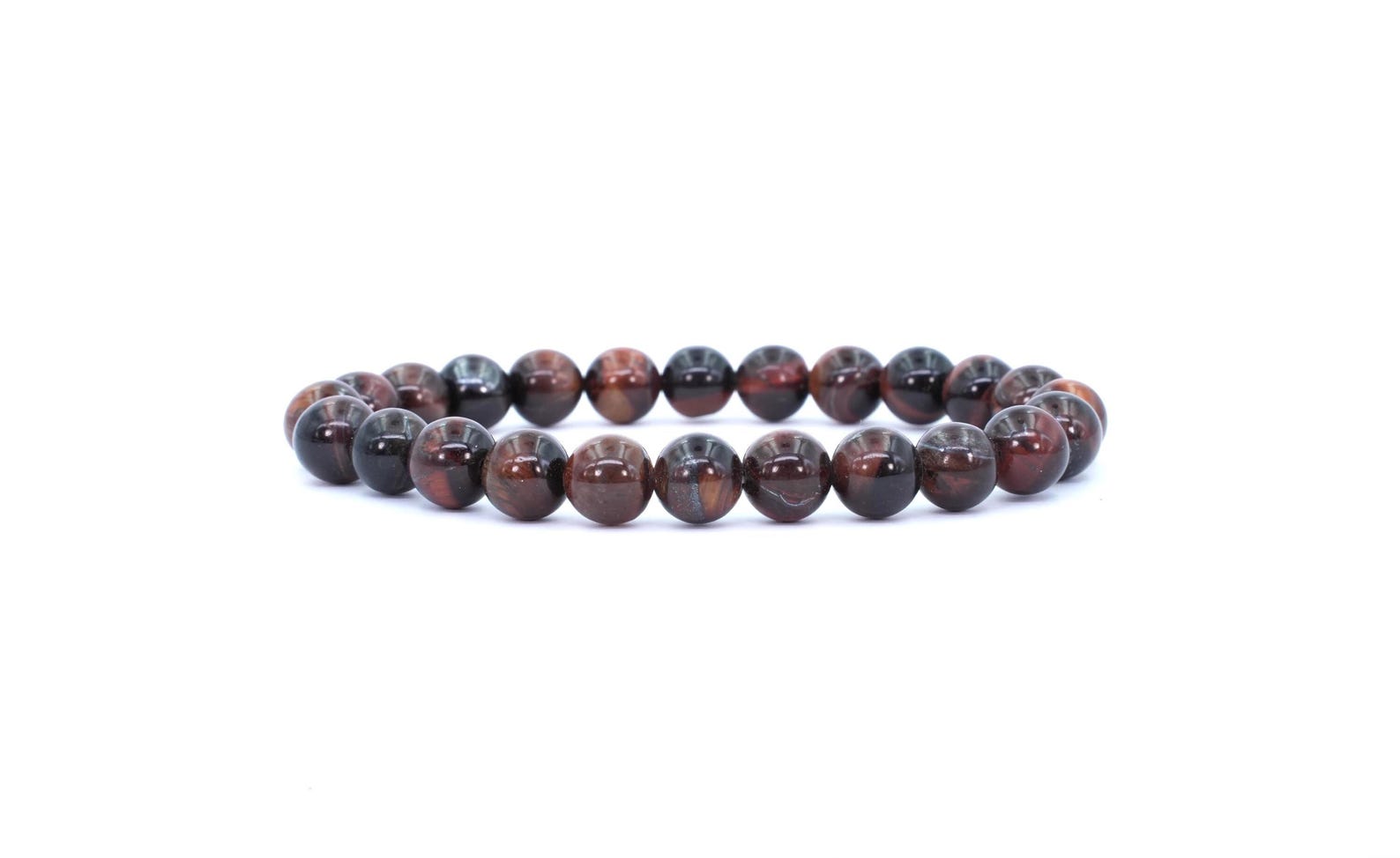 

Браслет з червоного тигрового ока | Впевненість Мотивація та Заземлення | Поліровані намистини | Унісекс прикраса для оздоровлення | Стильна енергетична прикраса в подарунок коричневий/чорний