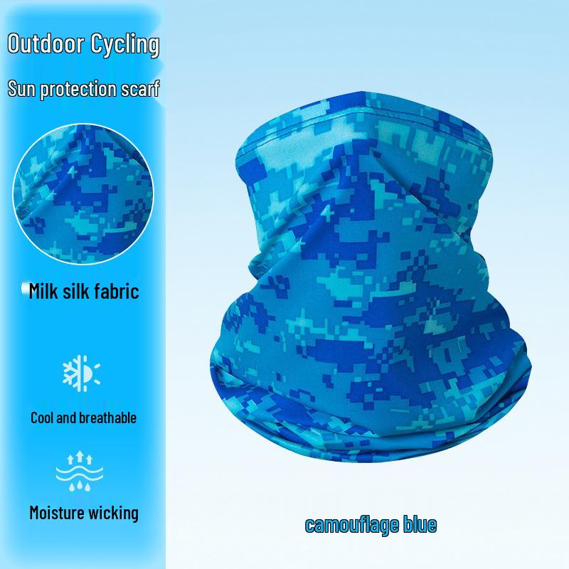Slim Camouflage Neck Gaiter & Face Mask: Unisex, Dustproof, Breathable Ice Silk