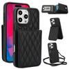 Crossbody Lanyard Wallet with Card Holder Kickstand Phone Case for iPhone 16 15 Pro Max Plus Shockproof Protective Cover