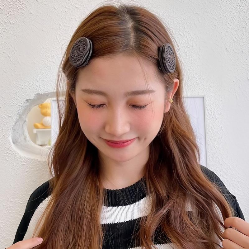 Cartoon Cookie Hair Clip Hairpins Cute Cookie Fun Quirky Side Clip Bangs Clip Student Girl Heart Hair Accessories