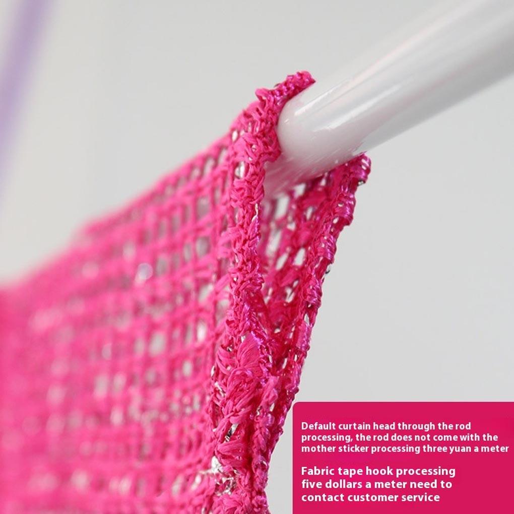 Elegant Rose Thread Curtains Bright Color Not Easy To Fade Vertical Look Encrypted Door Curtains