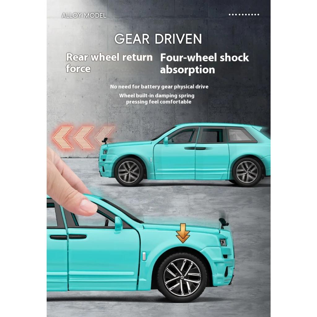 1/32 Scale Cullinan Alloy Car Model With Lights and Sounds, Premium Toy for Kids, Collector's Edition