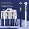 6 Pack Soft Bristle Toothbrushes Extra Long Curved Head Gentle Deep Cleaning For Daily Oral Care Whole Family Use