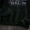 S~3XL Harajuku Gothic Hoodies Women Men Black Sweatwear Top Street Hip-hop Dark Black Hooded Sweater Women Thin Loose Long-sleeved Top