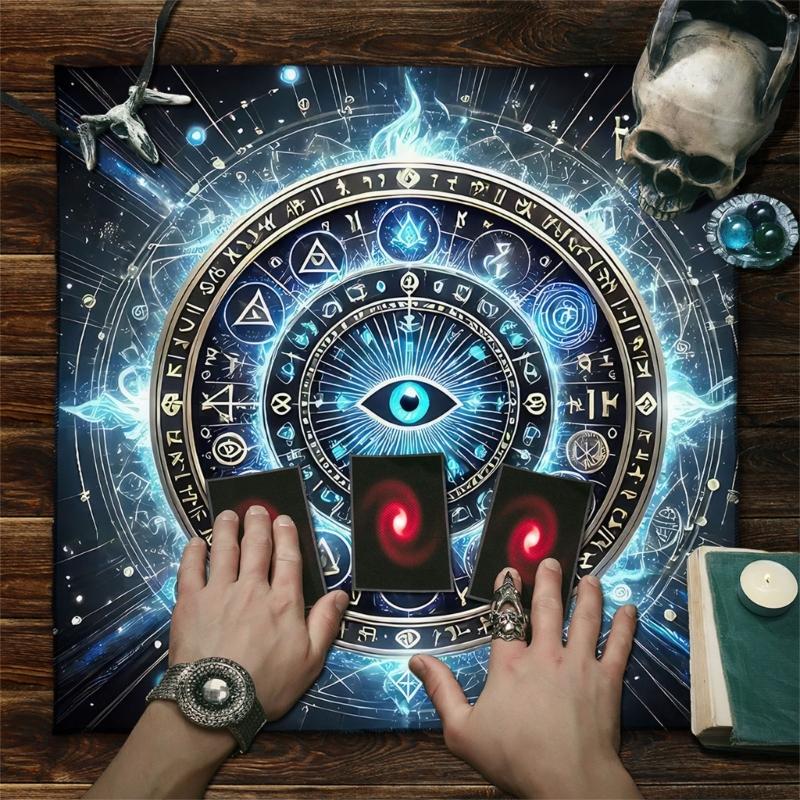 Practical Foldable Tarots Cloth Easy to Clean Velvets Divination Mat Fabric Texture Suitable for Spiritual Practices