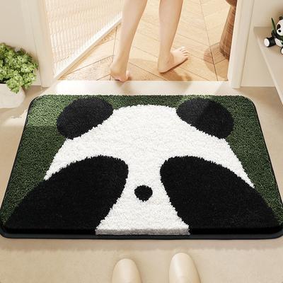 Toilet Imitation Cashmere Floor Mat Cartoon Red Panda Toilet Absorbent Soft Foot Mat Home Bathroom Non-slip Mat