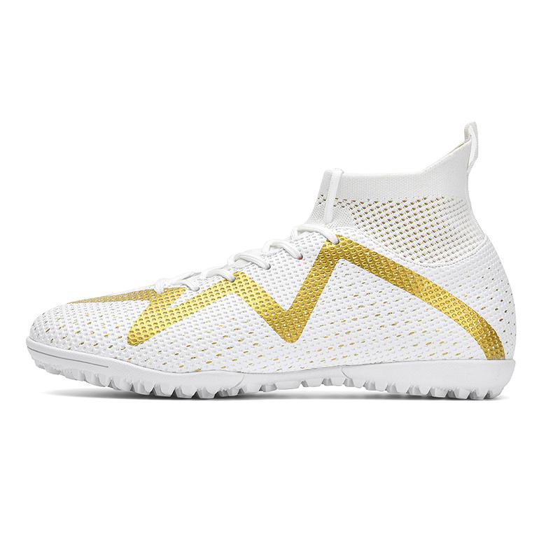 Soccer Shoes Men Anti-slip Outdoor Grass Training Breathable Lace-up Football Boots Long Spikes Lightweight Sports Shoes Men